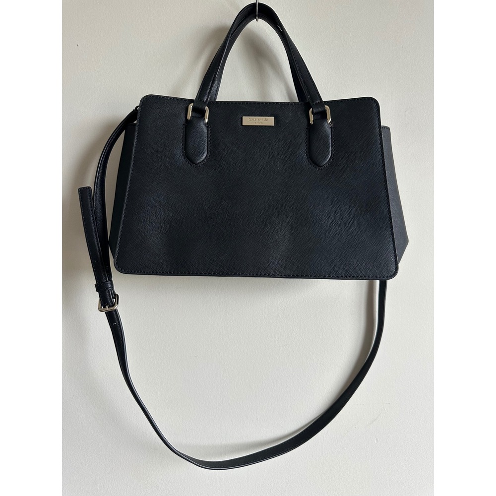 Kate Spade New York Laurel Way Reese Satchel Black Saffiano Satchel WKRU5392